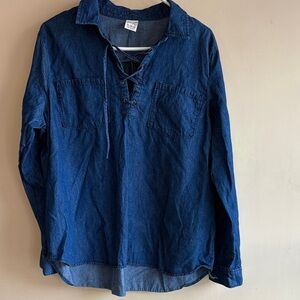 Casual Blue Denim Shirt